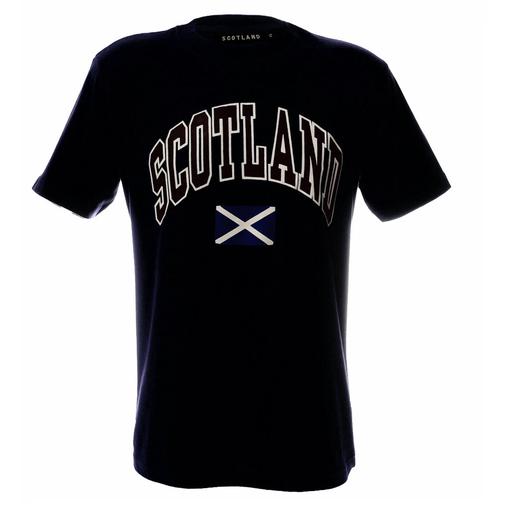 (D) Scotland Harvard Print T/Shirt Light Navy