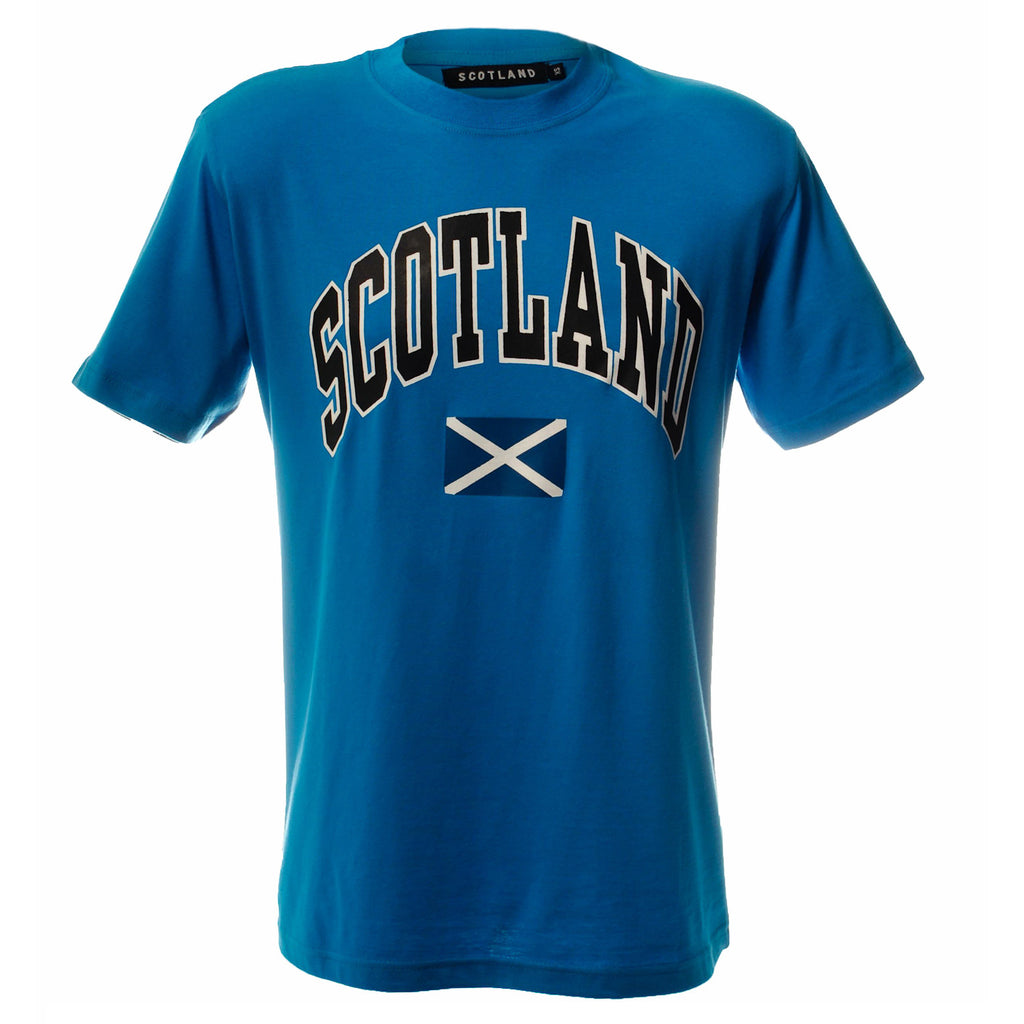 (D) Scotland Harvard Print T/Shirt Sapphire Blue