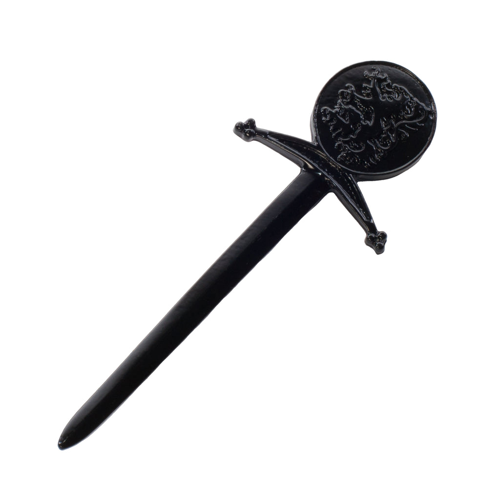 Lion Rampant Kilt Pin Jet Black