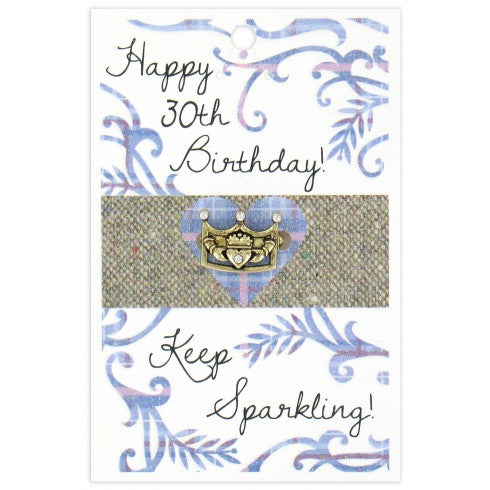 Crown Brooch Happy 30Th