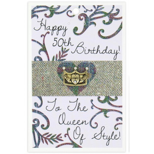 Crown Brooch Happy 50Th