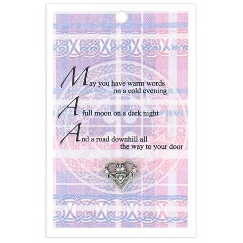 Friendship Heart Pin Warm Words